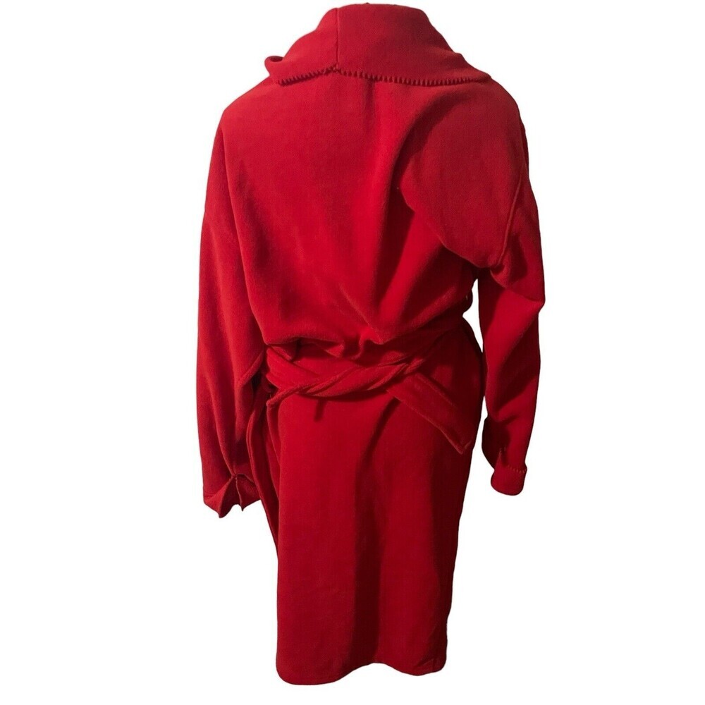 Vintage 1990s Disney Catalog Mickey Mouse Robe Red Soft Fleece Size LARGE RARE - Picture 2 of 16